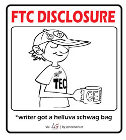 FTP Disclosure: writer got schwag bag